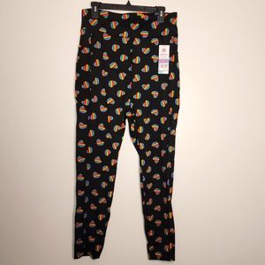Popfit Rainbow Heart leggings NWT Size 2XL